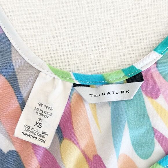 Trina Turk Vibrant Multi Color Summer Dress - Picture 8 of 8